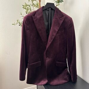 Express Rich Plum Velvet Blazer